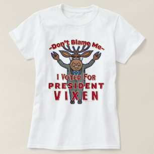 Lustiger Weihnachtspräsident Vixen Reindeer T-Shirt
