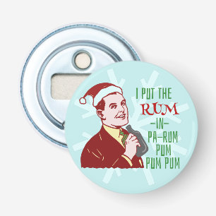 Lustiger WeihnachtsRetro Rum-trinkender Flaschenöffner
