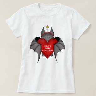 Lustiger Weihnachtsschläger mit rotem Herzen T-Shirt