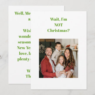 Lustiger Weihnachtstext Foto Feiertagskarte
