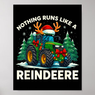 Lustiger Weihnachtstraktor Nichts läuft wie ein Re Poster