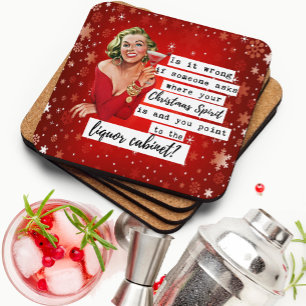 Lustiger Weihnachtsuntersetzer beste Freundin Likö Getränkeuntersetzer