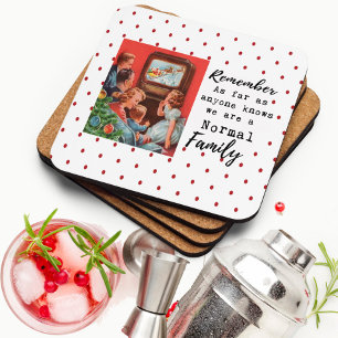 Lustiger Weihnachtsuntersetzer Retro Beste Freundi Getränkeuntersetzer