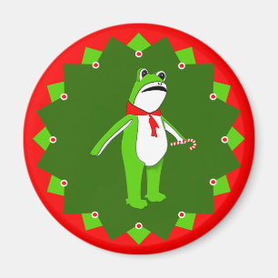 Lustiger Weihnachtsurlaub Frosch Magnet