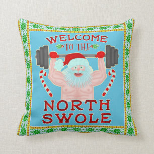 Lustiger Weihnachtsweihnachtsmann Swole Kissen