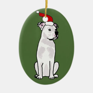 Lustiger weißer amerikanischer keramik ornament