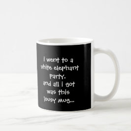 Lustiger weißer Elefant; alle, die ich got, war Kaffeetasse