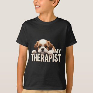 Lustiger Welpe Mein Therapeut Shih Tzu Hund T-Shirt