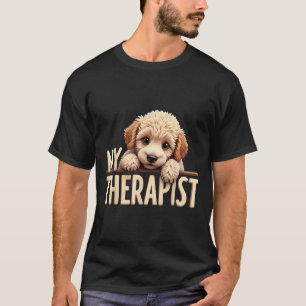 Lustiger Welpe Mein Therapeuten Pudel Hund  T-Shirt