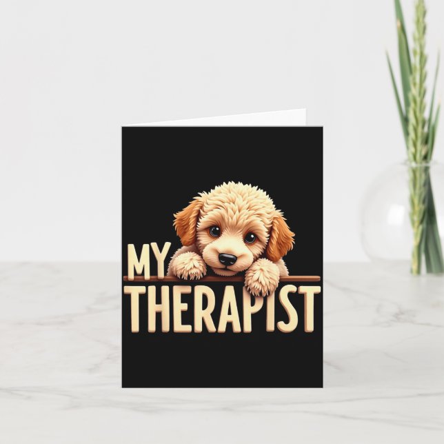 Lustiger Welpe Mein Therast Odle Hund  Karte (Vorderseite)