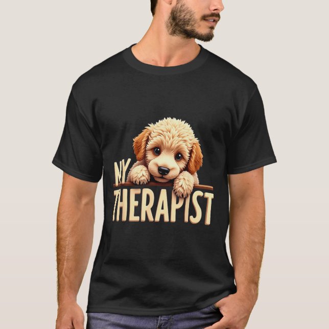 Lustiger Welpe Mein Therast Odle Hund  T-Shirt (Vorderseite)