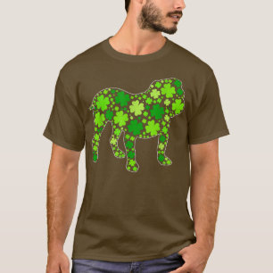 Lustiger Welpe Shamrock English Bulldog Hund St T-Shirt