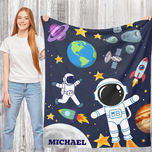 Lustiger Weltraum-Astronaut, süße Kinder zum erste Fleecedecke