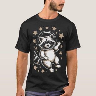 Lustiger Weltraumwaschbär Waschbär Astronomie T-Shirt