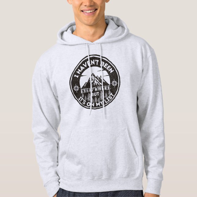lustiger Weltreisender, den ich nicht überall war Hoodie (Vorderseite)