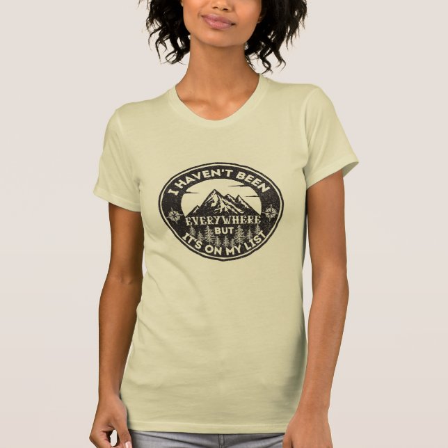 lustiger Weltreisender, den ich nicht überall war T-Shirt (Vorderseite)