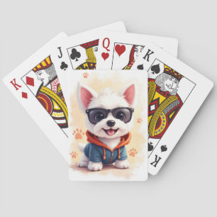 Lustiger West Highland White Terrier Kawaii Hund Spielkarten