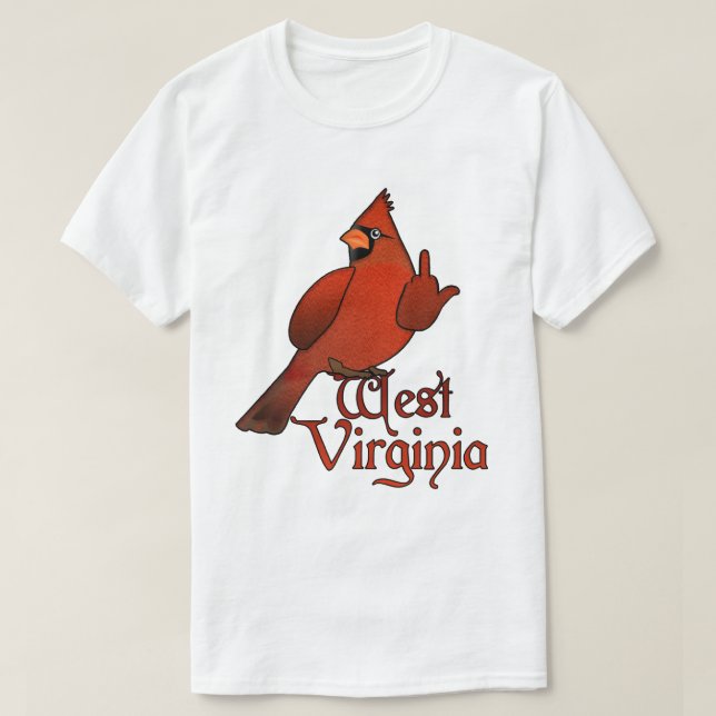Lustiger West- VirginiaKardinal T-Shirt (Design vorne)