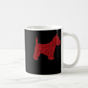 Lustiger Westie-Hundefantherzen Liebt Westie Valen Kaffeetasse