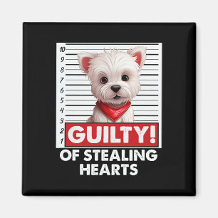 Lustiger Westie West White Terrier Hund Rasse Vale Magnet