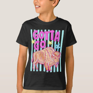Lustiger westlicher Bison muss zum Büffel-Rodeo-So T-Shirt