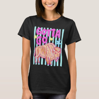 Lustiger westlicher Bison muss zum Büffel-Rodeo-So T-Shirt