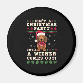 Lustiger Wiener Hund Weihnachten Dachshund Feierta Magnet