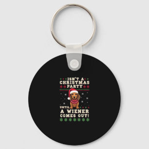 Lustiger Wiener Hund Weihnachten Dachshund Feierta Schlüsselanhänger