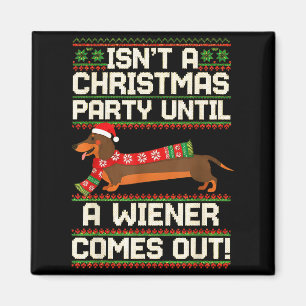 Lustiger Wiener Hund Weihnachten Dachshund Urlaub  Magnet