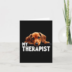 Lustiger Wiener Welpe Mein Therast-Dachshund-Hund  Karte