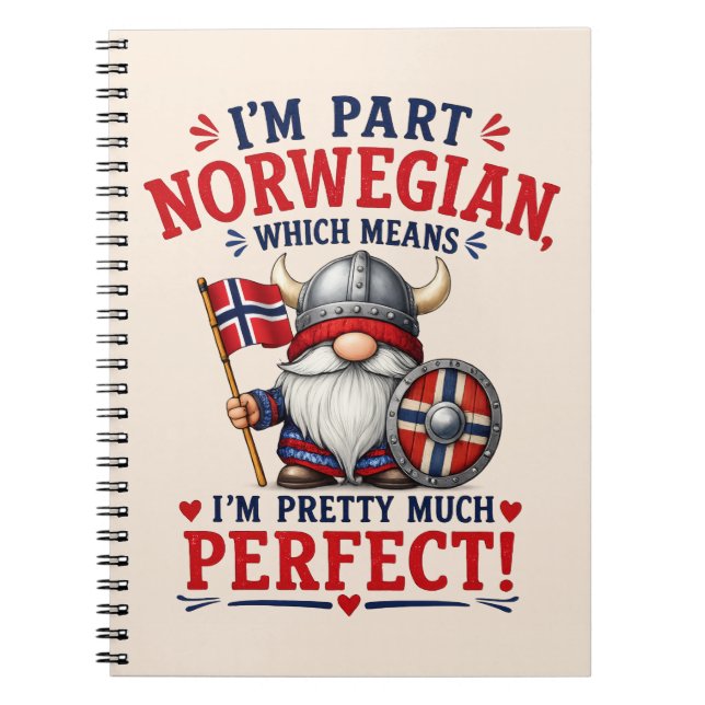 Lustiger Wikinger/Norwegischer Gnom, "Ich bin teil Notizblock (Vorderseite)