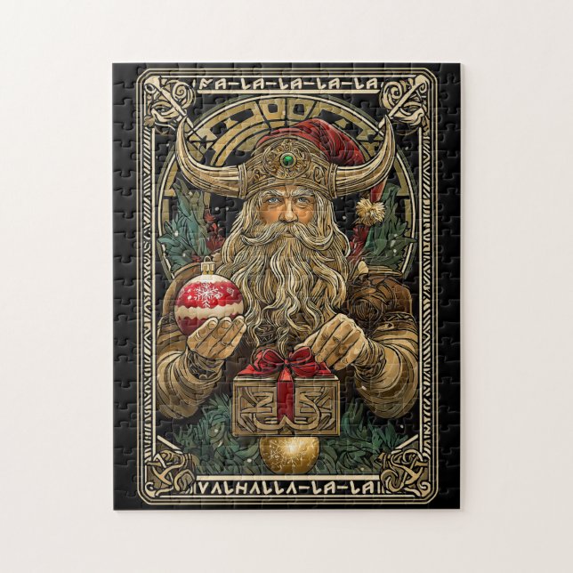 Lustiger Wikinger Weihnachtsmann Valhalla Weihnach (Vertikal)