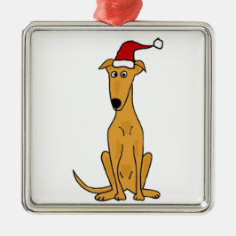 Lustiger Windhund-Hund in der Ornament Aus Metall