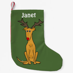 Lustiger Windhund-HundeweihnachtsStrumpf Kleiner Weihnachtsstrumpf
