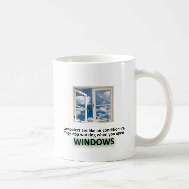 Lustiger Windows-Witz - GeekShirts Kaffeetasse (Rechts)