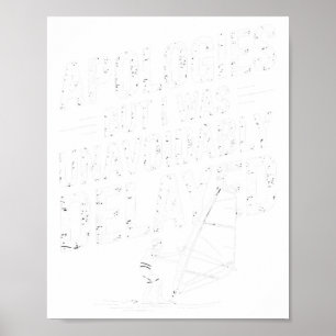 Lustiger Windsurfing-Windsurfer-Wassersport-Ausred Poster