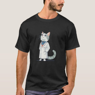 Lustiger Wissenschaftler-Katzenkostüm für Labor-Ma T-Shirt