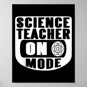 Lustiger Wissenschaftslehrer im Modus aktiviert mi Poster