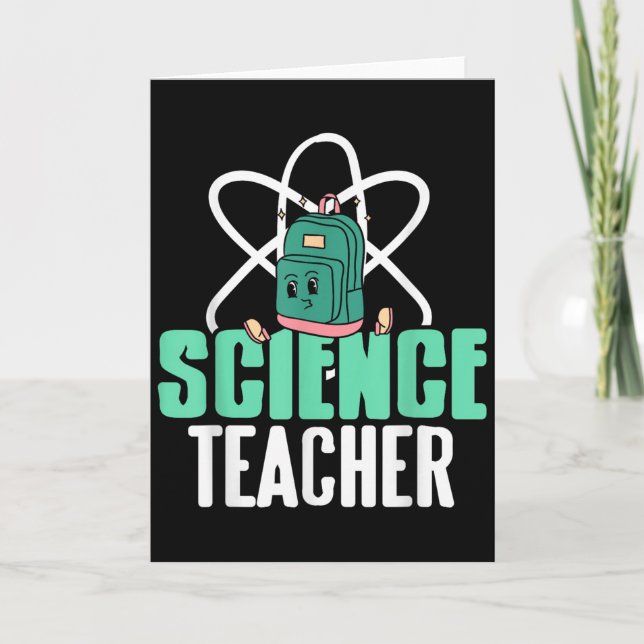 Lustiger Wissenschaftslehrer-Rucksack Schulhumor  Karte (Vorderseite)