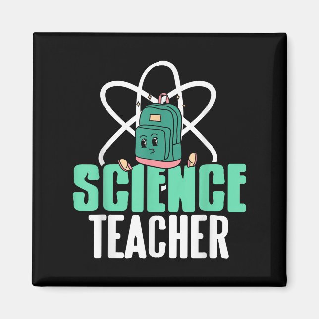 Lustiger Wissenschaftslehrer-Rucksack Schulhumor  Magnet (Vorne)