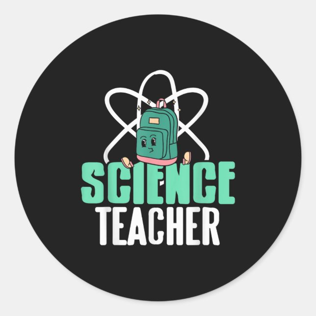Lustiger Wissenschaftslehrer-Rucksack Schulhumor  Runder Aufkleber (Vorderseite)