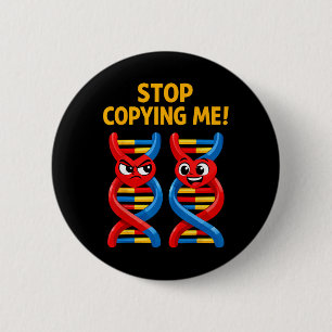Lustiger Wissenschaftswortspiel Biologie DNA-Witz Button