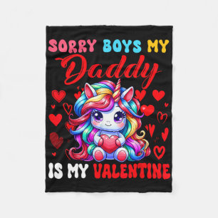 Lustiger Witz für Jungen Papa ist mein Valentinsta Fleecedecke