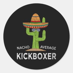 Lustiger witziger Kickboxer-Meme Lustiges Kickboxe Runder Aufkleber