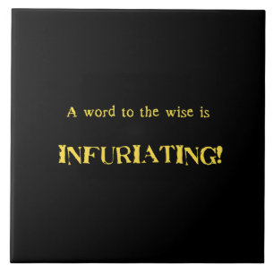 Lustiger 'Wort zum Weisen' Humor Fliese
