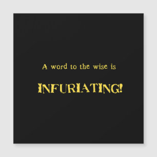 Lustiger 'Wort zum Weisen' Humor Magnetkarte