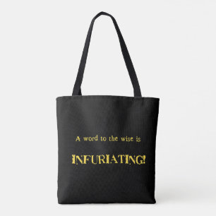 Lustiger 'Wort zum Weisen' Humor Tasche