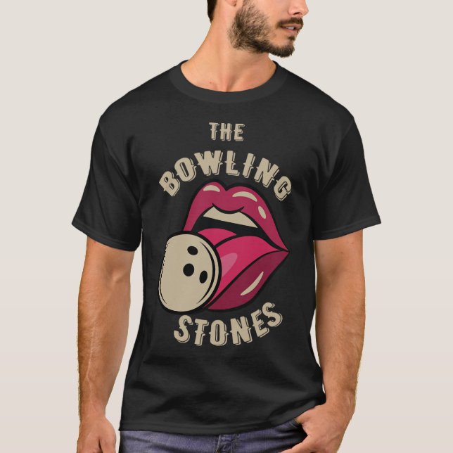 Lustiger Wortwitz-Bowlingstein  T-Shirt (Vorderseite)