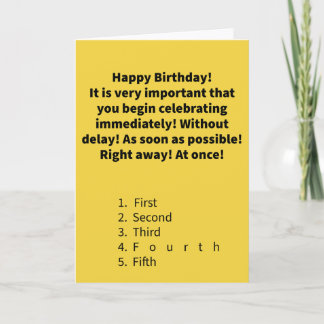 Lustiger Wortwitz Fourthwidth Alles Gute zum Gebur Karte