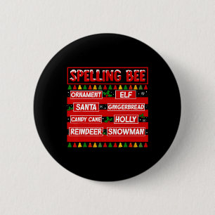 Lustiger Wortwitz-Rechtschreibwettbewerb Weihnacht Button